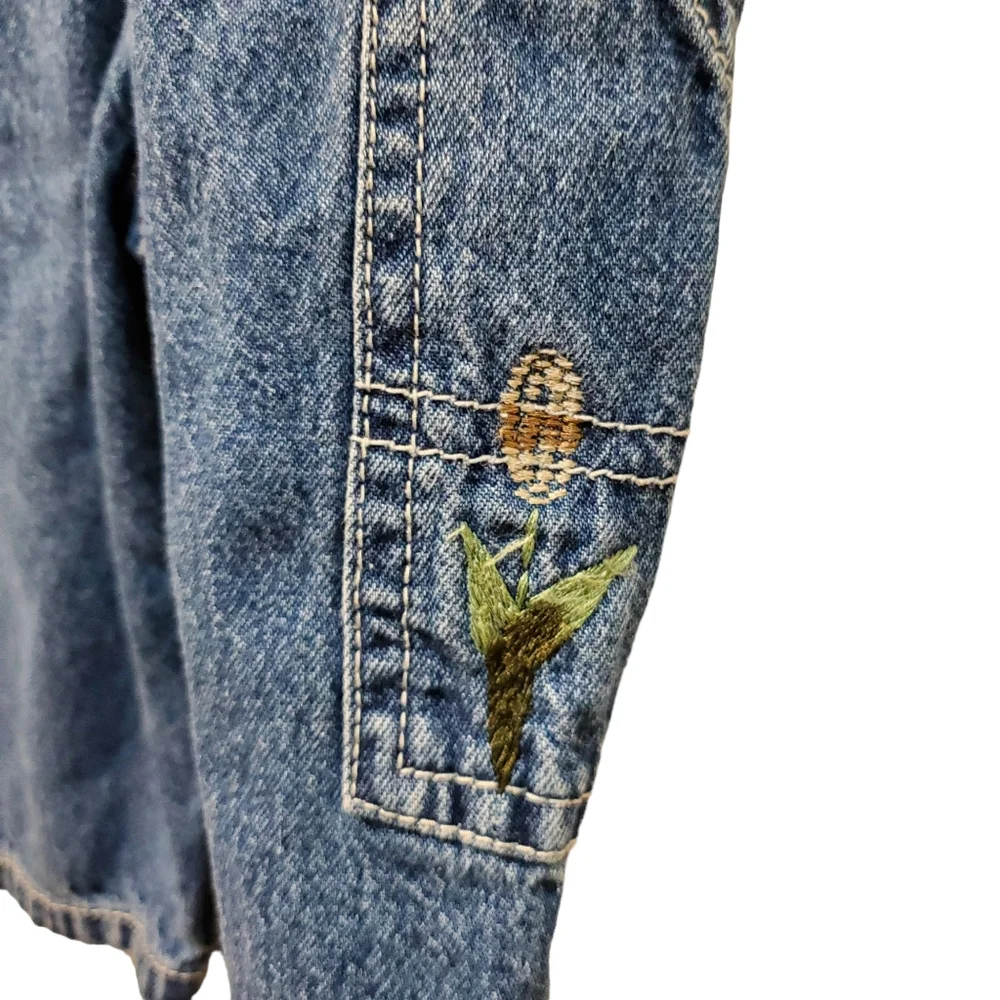 Oshkosh‎ vestbak 6-18 month embroidered appliquéd farm theme jean denim overalls